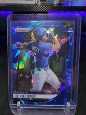 2025 Panini Prizm Kellon Lindsey #95 Blue Ice Los Angeles Dodgers