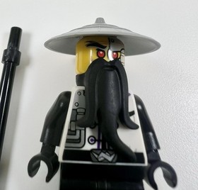 LEGO Ninjago Evil Sensei Wu Minifigure w/ Staff From Set 70725 Authentic