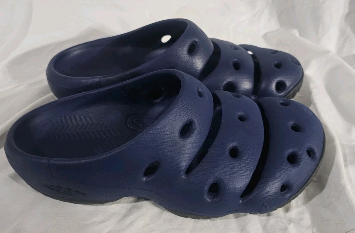 Sandali Keen uomo yogui slip on blu navy uomo taglia 10 nuovi senza scatola