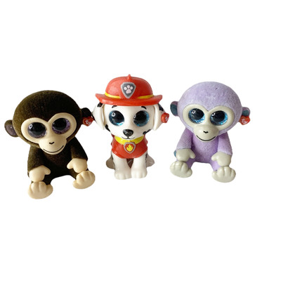 TY Beanie Boos Mini Boo 2'' Figures Set of 3 Monkeys Paw Patrol Marshall