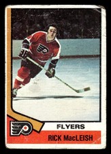1974-75 Topps Rick MacLeish #163 - Philadelphia Flyers - (Low Grade)