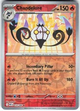 Chandelure 018/086 Pokemon SV: White Flare Reverse Holo Rare NM