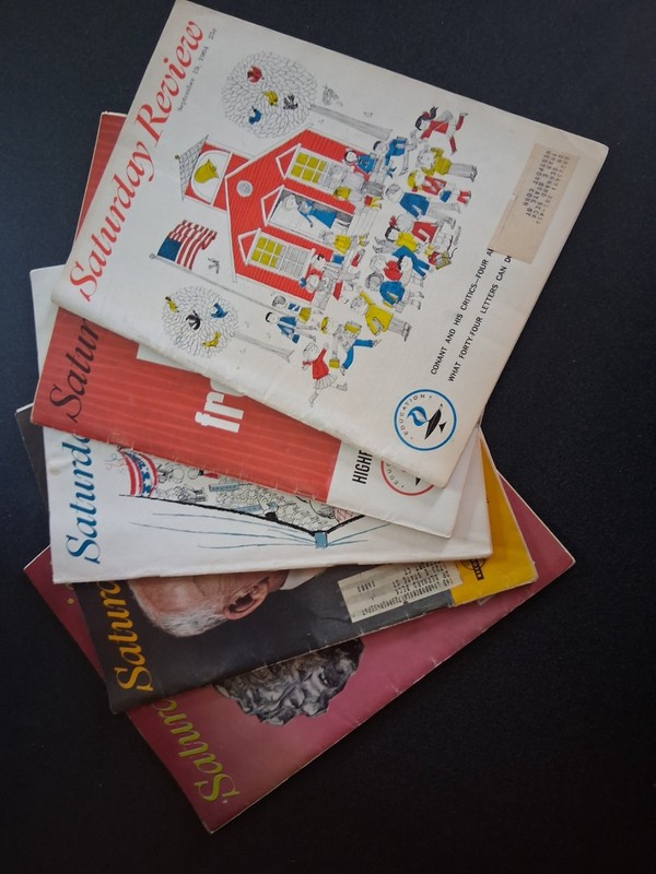 lot of 5 Vintage Saturday Review Magazine 1960's and one 1970