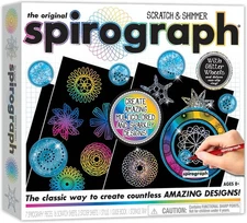 Spirograph Scratch & Shimmer Set Arts and Crafts Glitter Wheels & Deluxe Ring