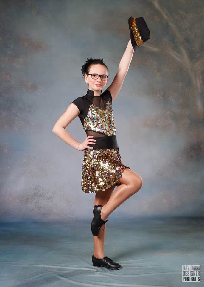 Girls Dance Costume  6pcs Black Gold Size Adult S… - image 1