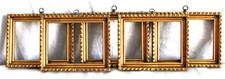 SET OF 5 VINTAGE FITS 4 X 6 PICTURE FRAMES WOOD GOLD GILT BRASS ORNATE ITALIAN