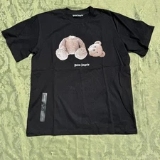 Palm Angels Teddy Bear Tee-shirt Black ( Size Large ) Fast shipping. BNWT
