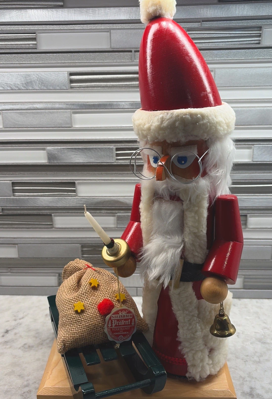 Original #131 Steinbeck Nutcracker Old World Santa&Sled From Volkskunst Germany