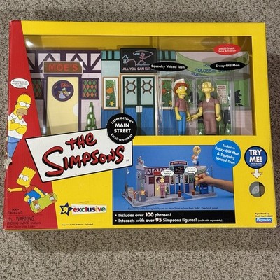 Playmates Toys The Simpsons Main Street Interactive Environment 2002 Playset New