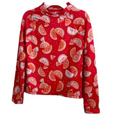 Gymboree Rash Guard Girls Size 5 6 Watermelon Print top Long Sleeve UPF 50 swim