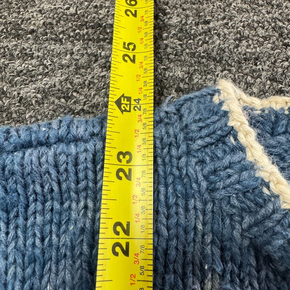 Suéter vintage Liz Claiborne tejido a mano Cabin Lake para mujer talla P M/L azul Foto 4 de 4