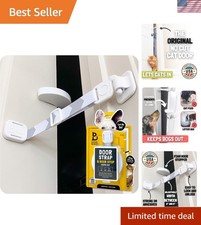 Adjustable Dog Proof Door Strap  Cat Latch - Easy Install Pet Door Solution