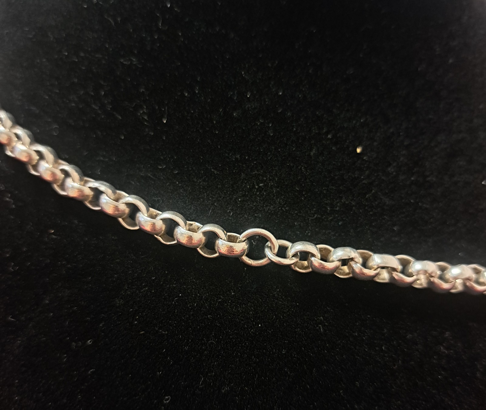 Solid .925 Sterling Silver Belcher Chain Necklace… - image 5