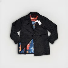 NEW Robert Graham Men's Sz. Medium Lightly Padded Car Coat Black Water-Repellent