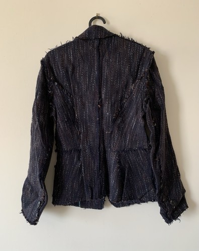 Paul Smith 100% Virgin Wool Jacket Size EU 44 UK 10/12 Quirky Fringed Twill - Picture 4 of 10