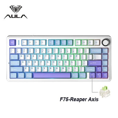 AULA F75 RGB Gaming Tastatur Wireless Bluetooth Mechanisch 75% HotSwap