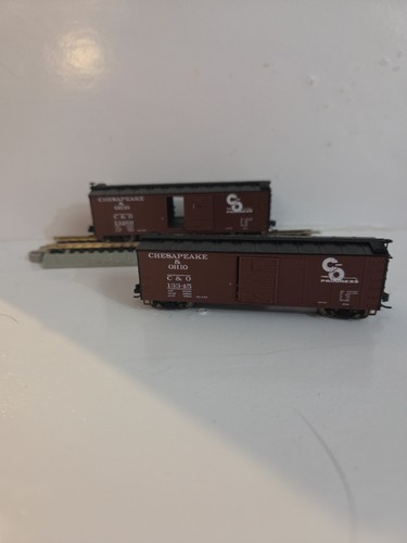 PAQUETE DE 2 VAGONES DE ACERO USRA 40' ESCALA N BROADWAY LIMITED CHESAPEAKE Y OHIO 7275 | Condition: New