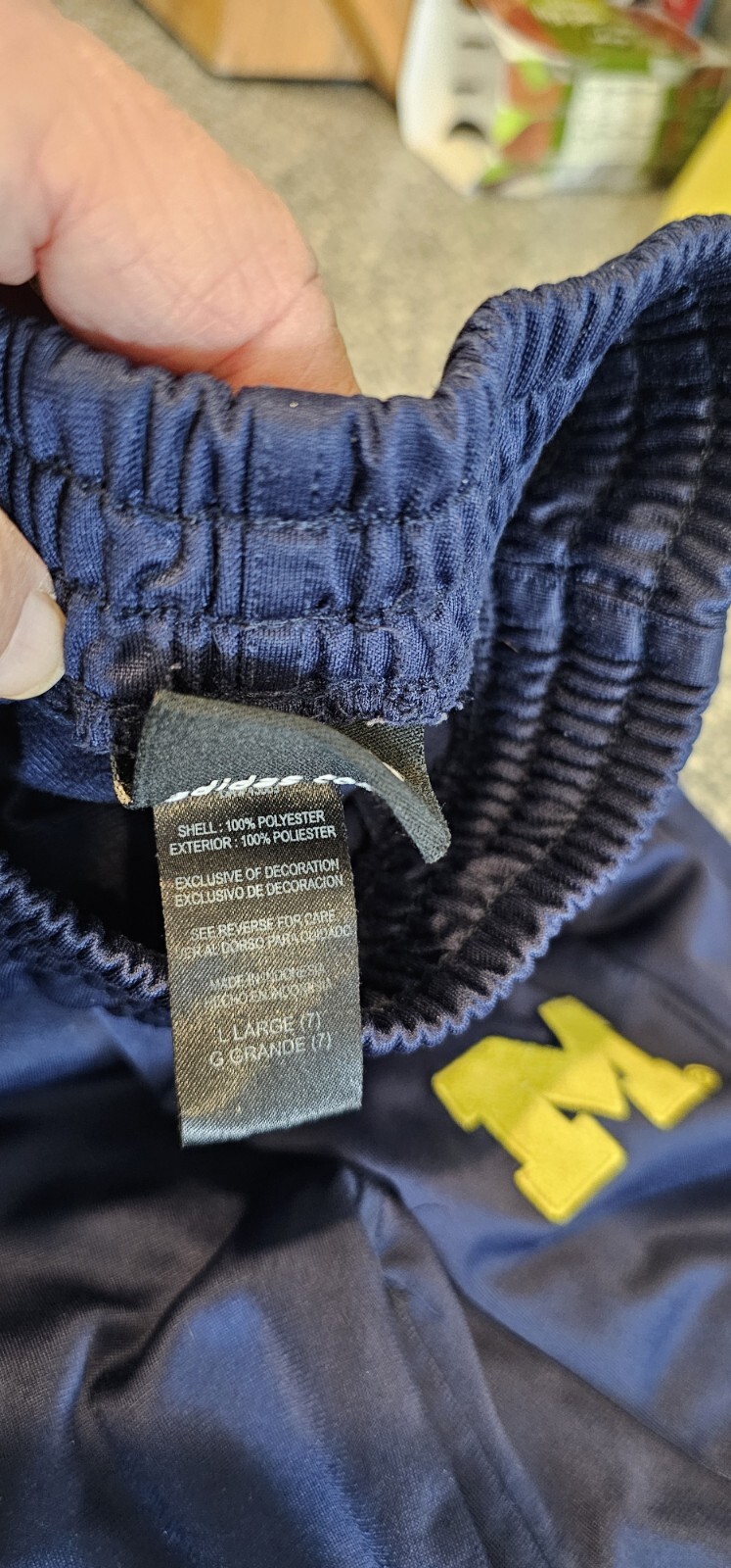 Adidas Michigan Wolverines Youth Track Pants Size 7 Large Childs 4