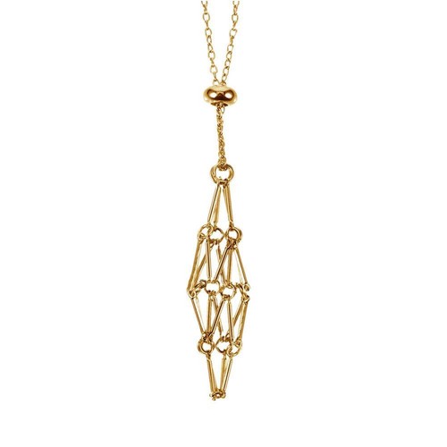 Crystal Stone Holder Necklace Crystal Pendant Holder Cord✔ Adjustable Q3H0