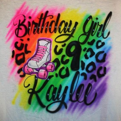 Girls Roller Skate Birthday Party T SHIRT Personalized skating Tutu 5th 6th 7th
