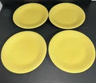 FIESTAWARE Sunflower Salad Dessert Plate Lot of 4 Yellow Fiesta 7 1/4"