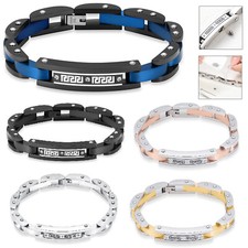 Stainless Steel Chain Link Bracelet Memorial Cremation Jewelry for Ashes Bangle