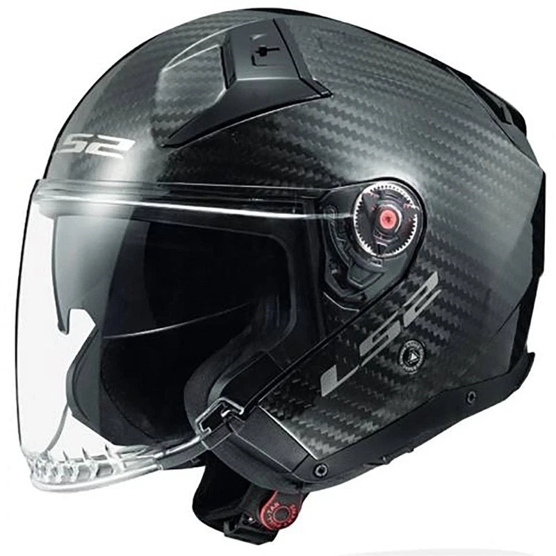 CASCO MOTO LS2 OF603 INFINITY II FIBRA CARBONO BRILLO CARA ABIERTA Foto 4 de 4