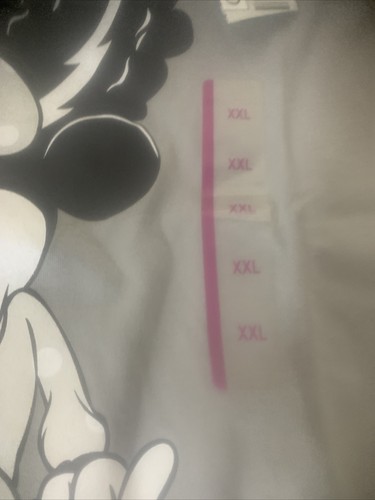 Minnie Mouse Shirt Top Womens XXL Gray Black White FrankenBride, BRAND NEW - Afbeelding 4 van 5