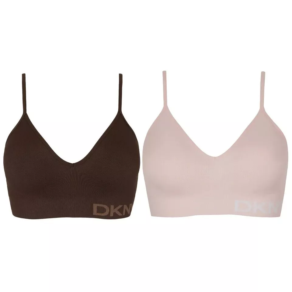 NWT DKNY Women's Seamless All Day Two Pack Bra Black/Pink Size Large $50 JJJ45 - Image 2 of 4