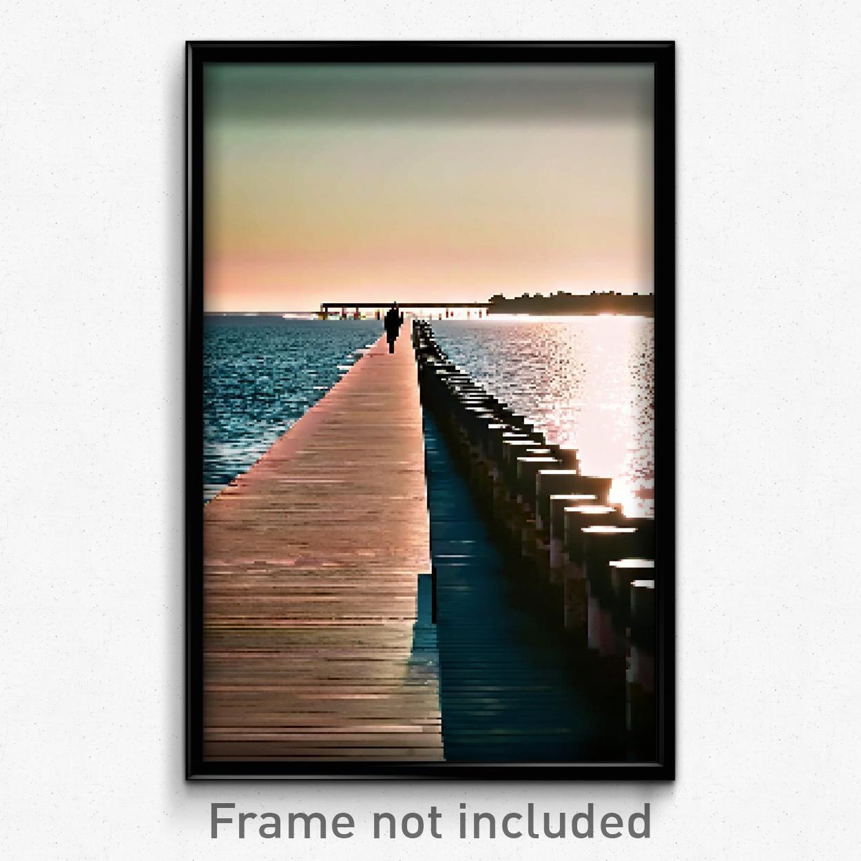 8-Bit Psychedelic Pixel Art Poster - Thoughtful Jetty Trippy Gamer Print