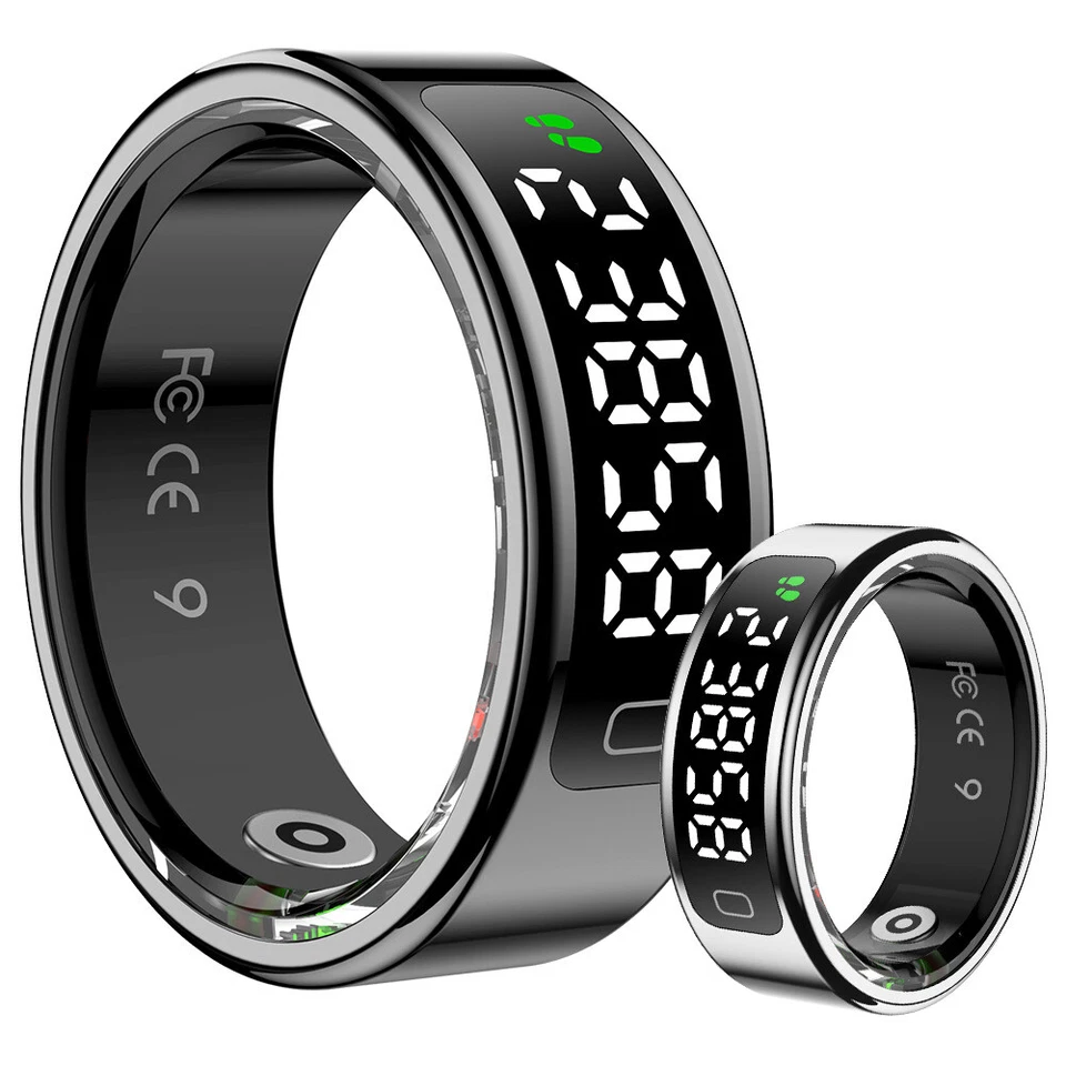 Smart Ring Fitness Tracker Display Screen Heart Rate SPO2/BP Sleep Monitoring  - Image 3 of 4