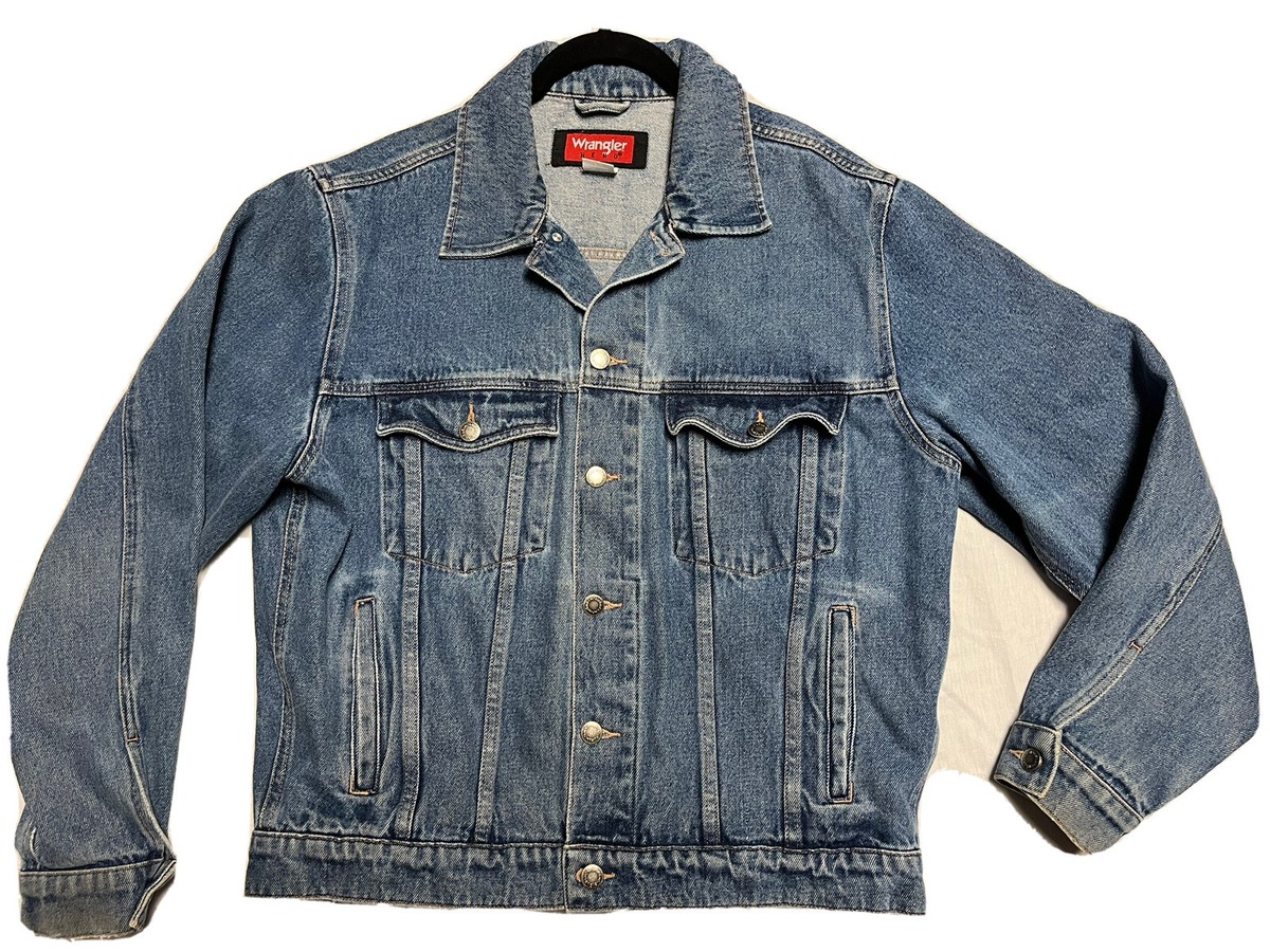 Vtg Wrangler Hero Light Wash Denim Rancher Trucker Work Jean