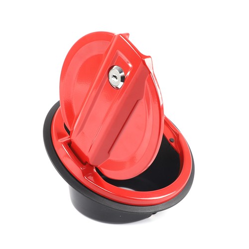 Red Alloy Fuel Tank Cap Anti-theft Lock Cover Trim For Hummer H2 2003-2009 - Picture 4 of 19