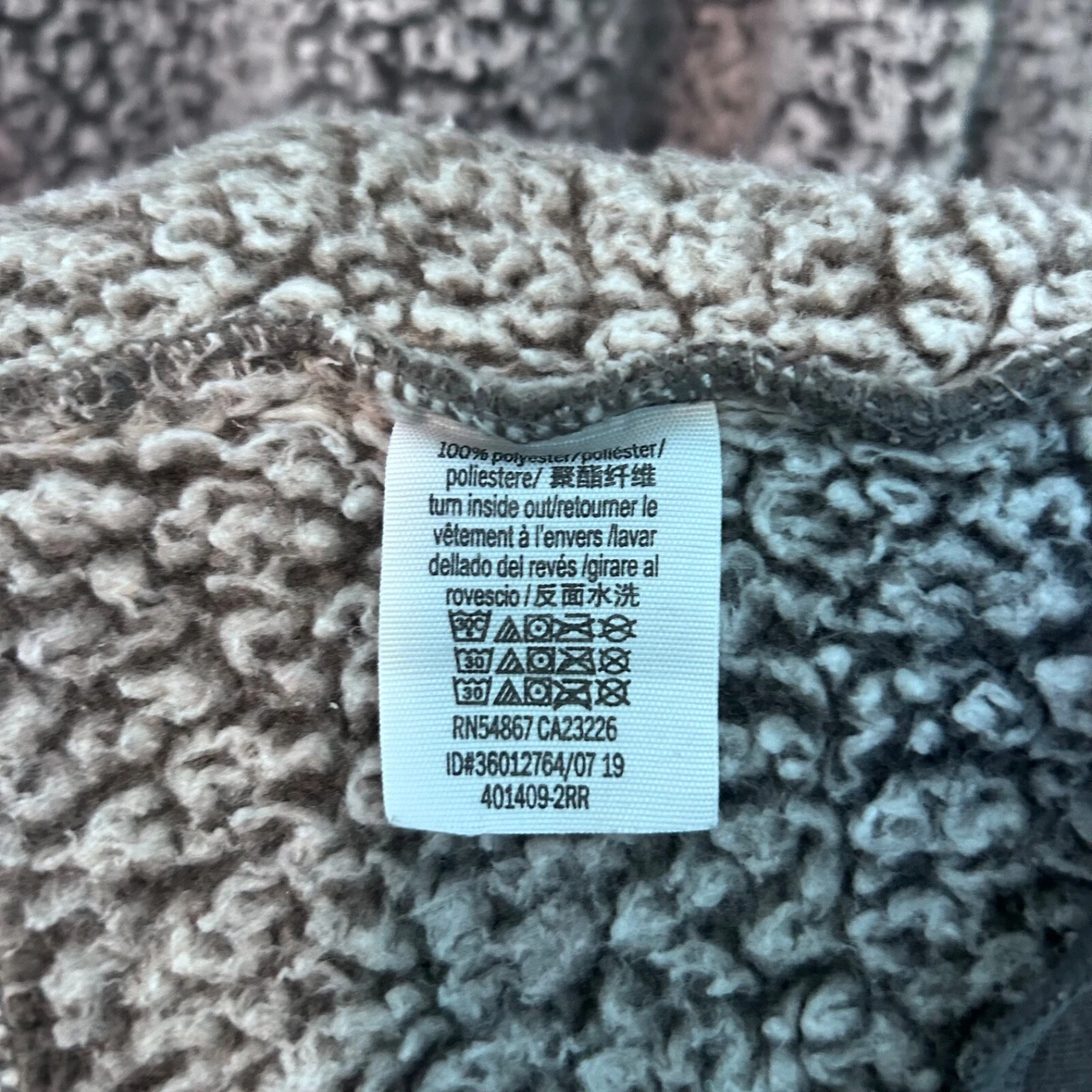 UNDERCOVER Felpa con cappuccio ROSA Victorias Secret aperta davanti sherpa pile grigio taglia M L