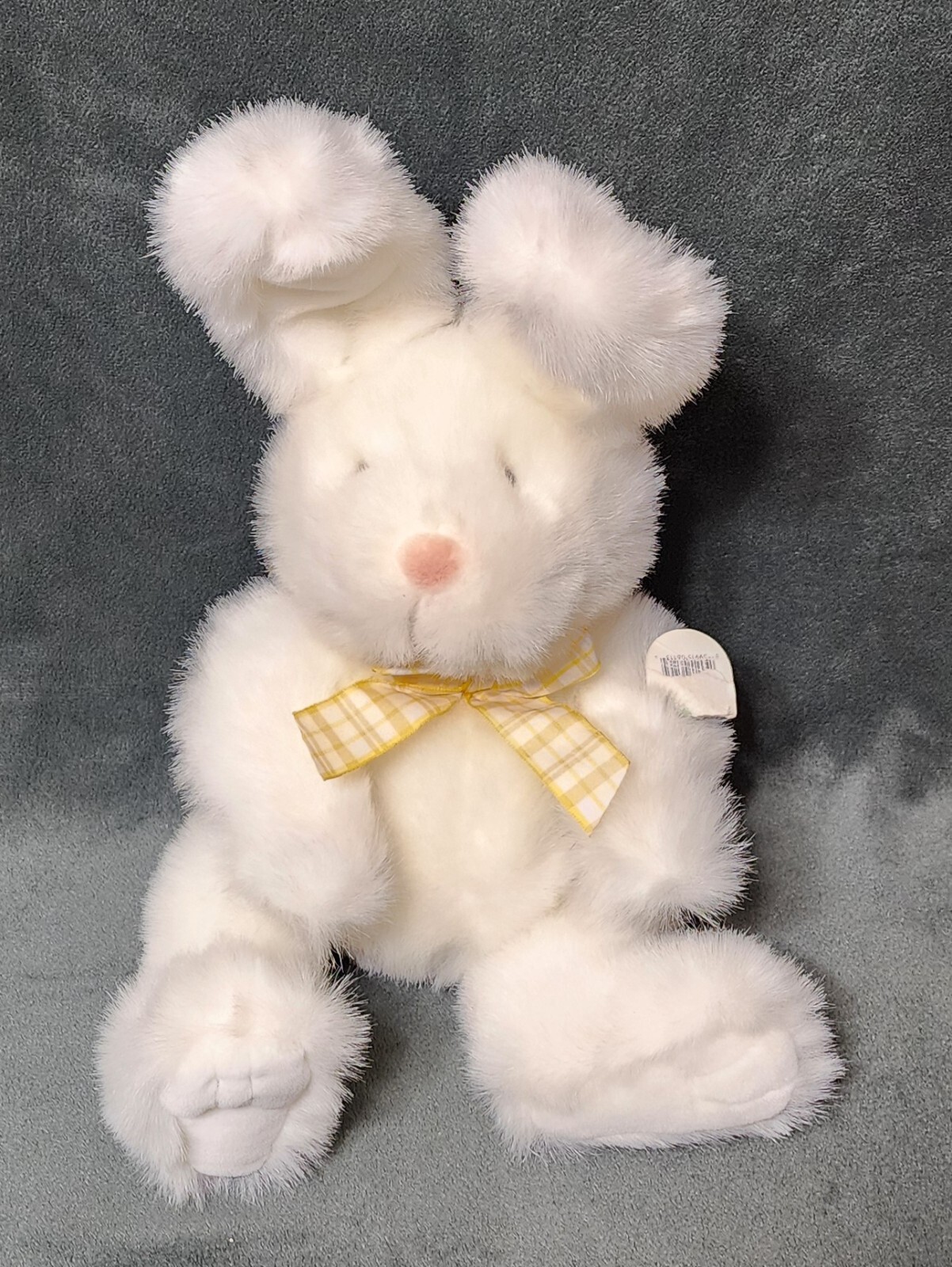 Riki Rabbit RIKKI White Easter Bunny Rabbit Russ Berrie Furry Plush 16