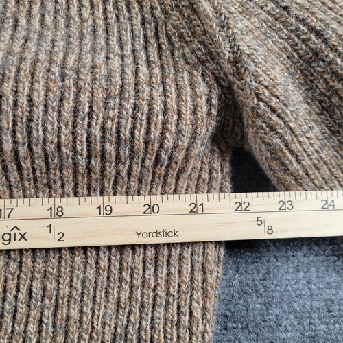 BRENIRE Scotland Shooting Sweater Womens XL Suede Patches Shetland Wool - Picture 5 of 6
