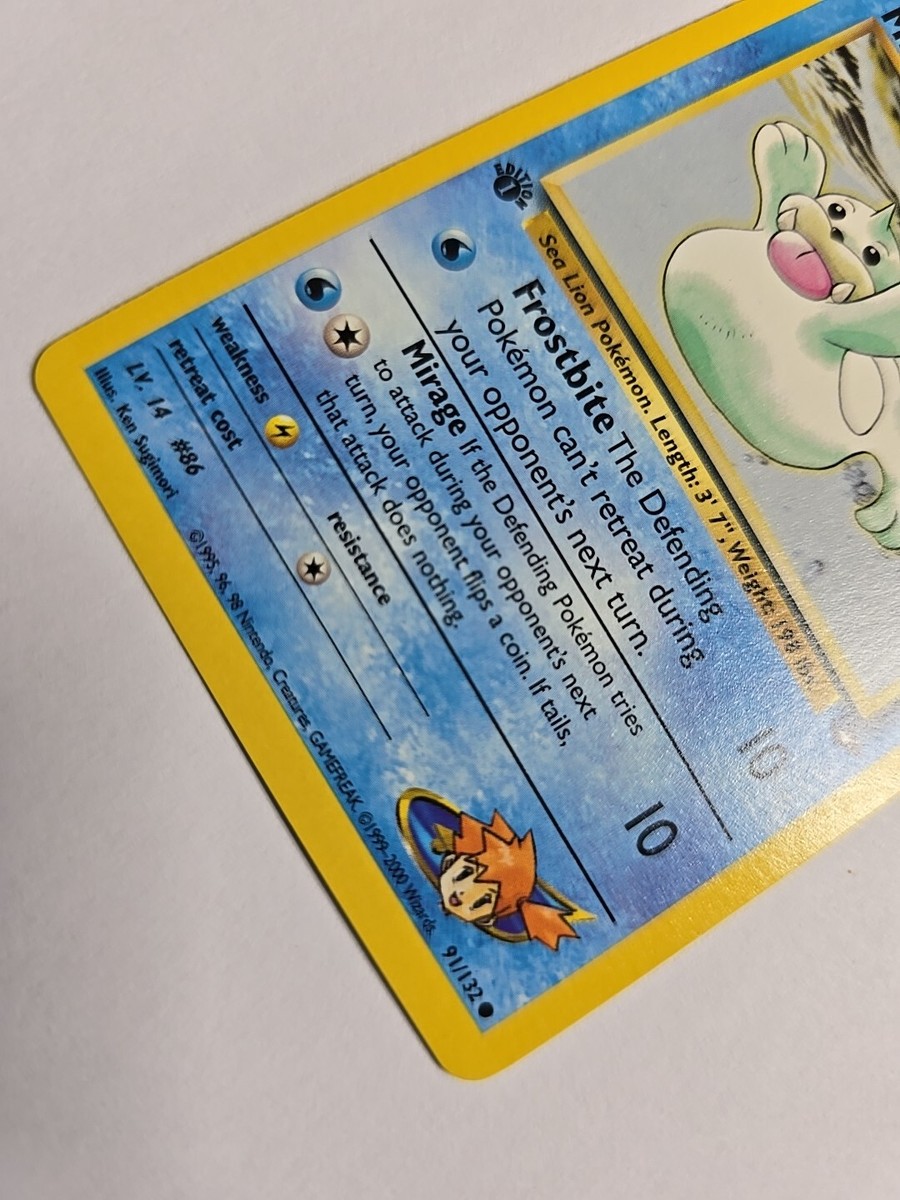 MISTY'S SEEL 91/132 -1ST EDITION - Gym Challenge - VINTAGE Pokemon