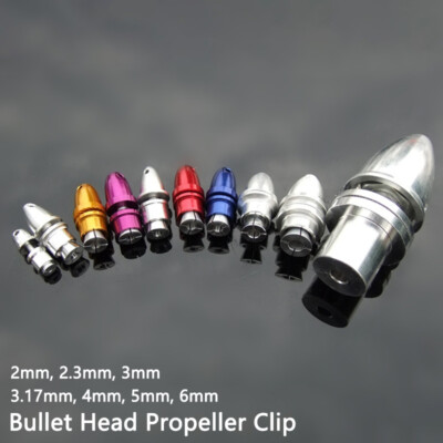 2mm-6mm Bullet Head Propeller Clip Aluminum Paddle Clip Adapter Holder RC Motor