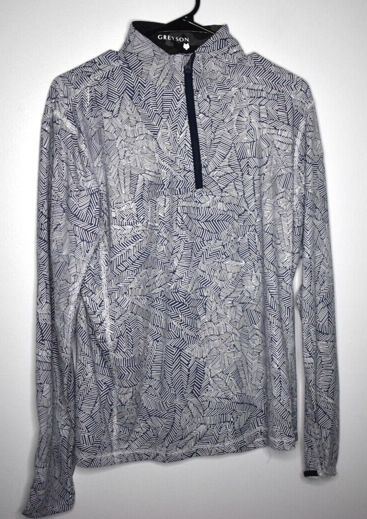 Greyson Men's Size Small LACC Exclusive 1/4 Zip White / Navy