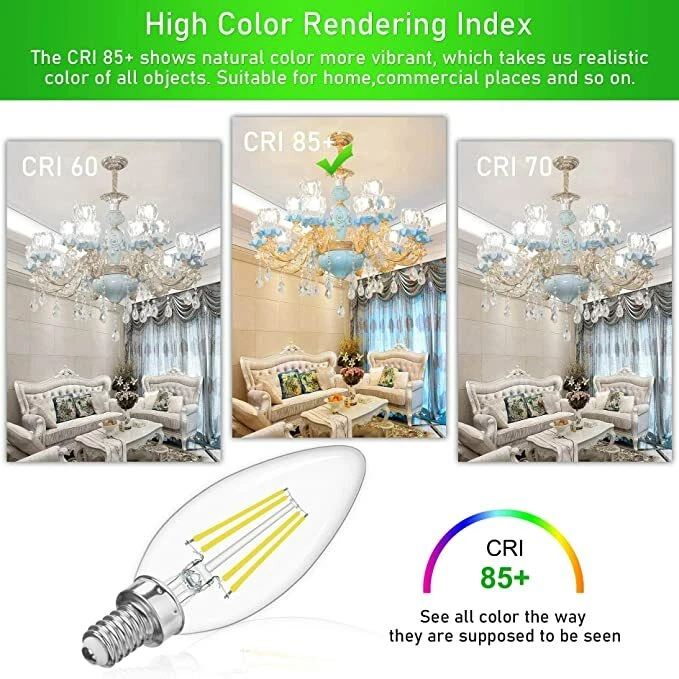 6X E12 Candelabra LED Bulbs Natural 4000K Daylight 400LM Ceiling Fan Light Bulb - Image 4 of 4