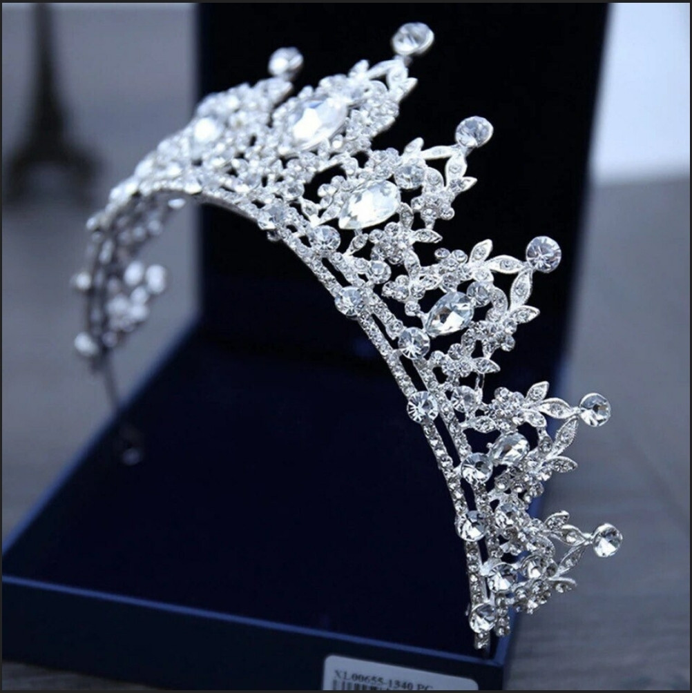 Silver Crown Tiara real metal gift birthday diadem birthday  display picture 1