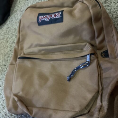VINTAGE JanSport Brown Backpack Black Straps Nice… - image 1