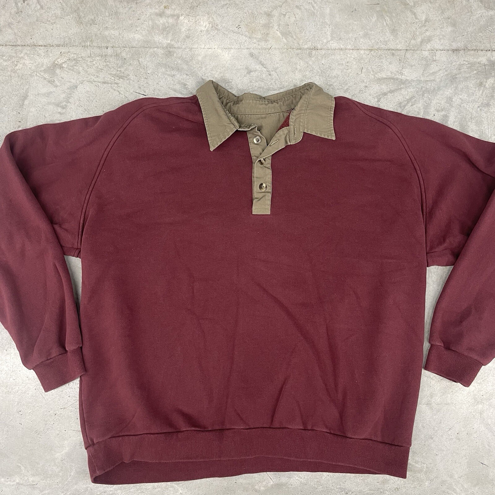 Vintage Cabela's Heavy Long Sleeve Polo Rugby Sweatshirt for Men Size 2XL