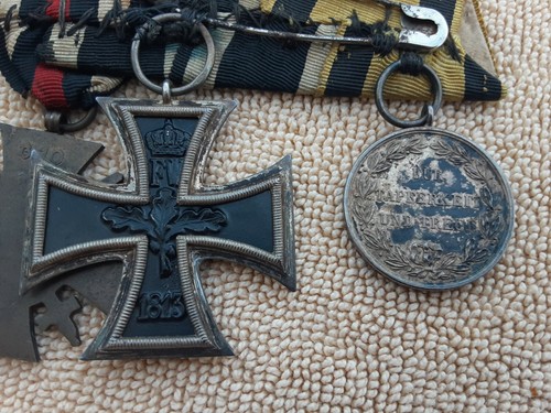 Original WW1 German Iron Cross 3-Piece Mounted Medal Group - Picture 10 of 12