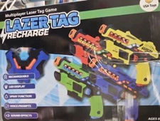 USA Toyz Rechargeable Laser TagToy Guns for Boys and Girls 4 Guns, 3 Chest Gear