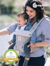    269 ERGOBABY 360 All-in-One Baby Carrier Luxe PEARL GREY Lumbar Support 4-24m