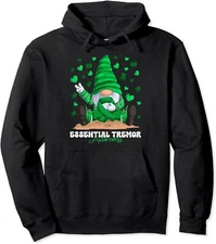 Month Green Ribbon Gnome Essential Tremor Awareness Unisex Hooded Sweatshirt