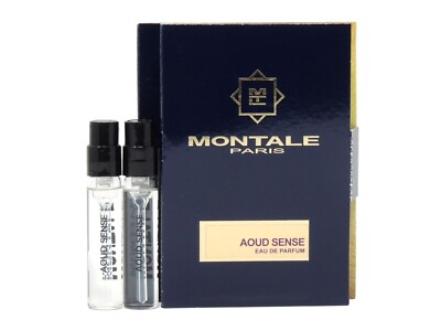 MONTALE PARIS AOUD SENSE EDP 2.0ml .06oz x 2 COLOGNE PERFUME SPRAY SAMPLES