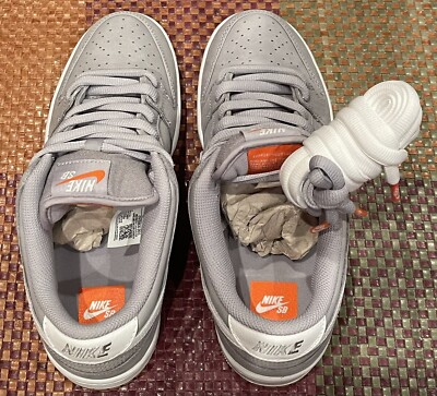 Orange Label Wolf Grey Gum Nike SB Dunk Low Pro ISO Size 8 Mens