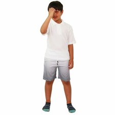 Kids Boys Girls Shorts Two Tone Summer Chino Grey Short Knee Length Half Pants